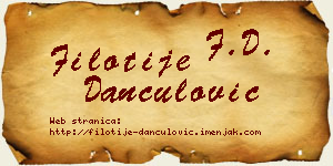 Filotije Dančulović vizit kartica